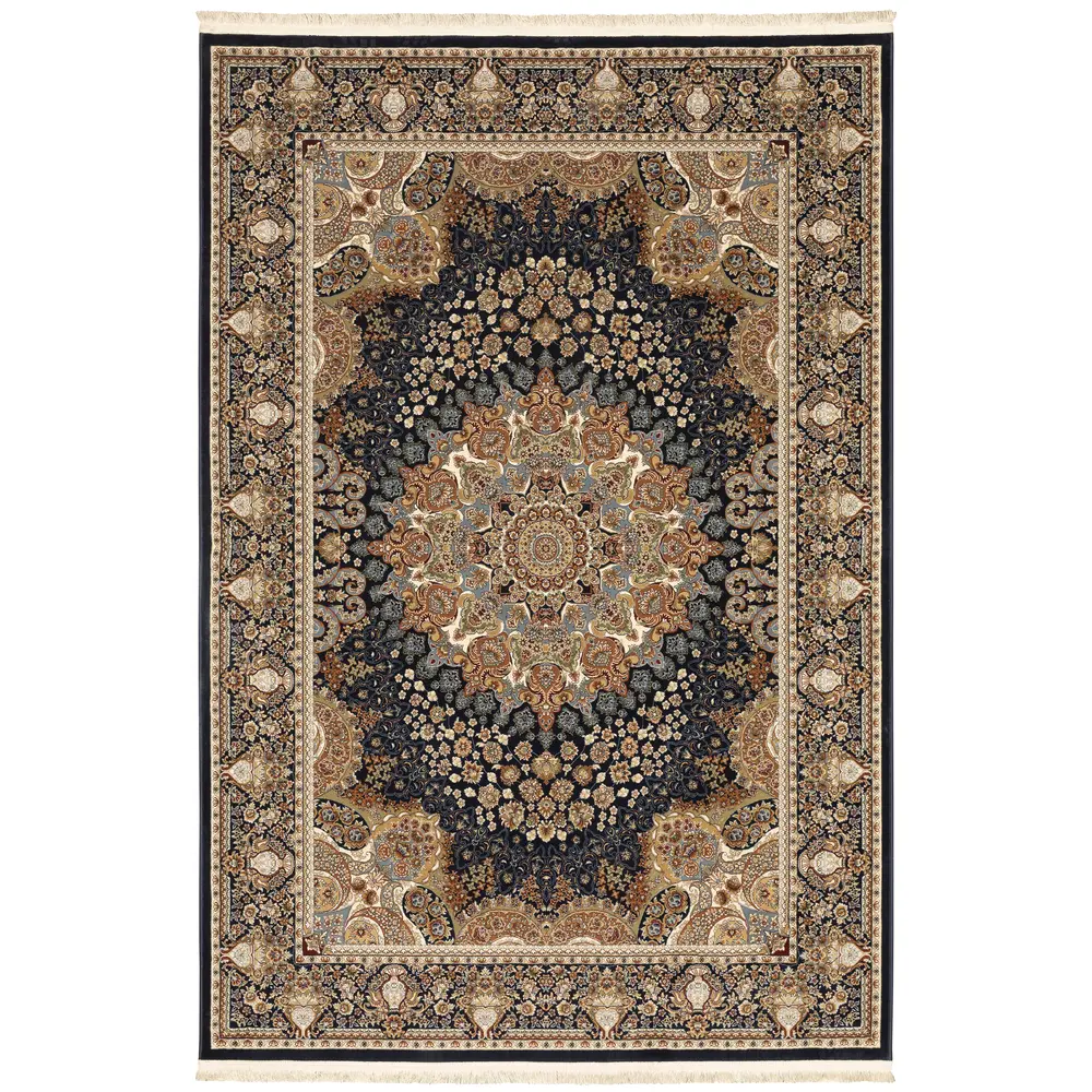 Masterpiece 1802B Navy/ Multi Indoor Area Rug - 9'10