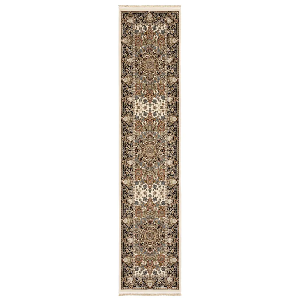 Masterpiece 1802W Ivory/ Multi Indoor Area Rug - 2'3