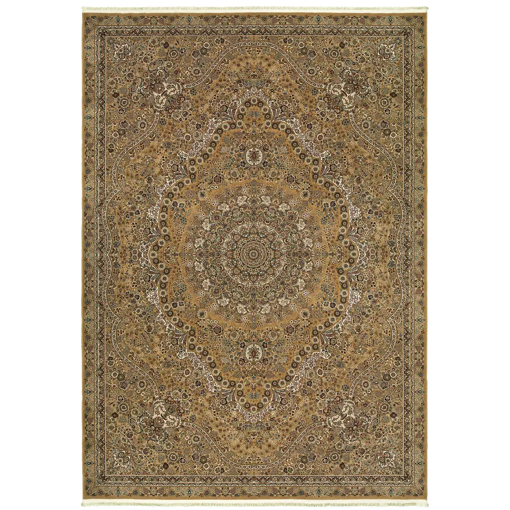 Masterpiece 8022J Gold/ Ivory Indoor Area Rug - 3'10