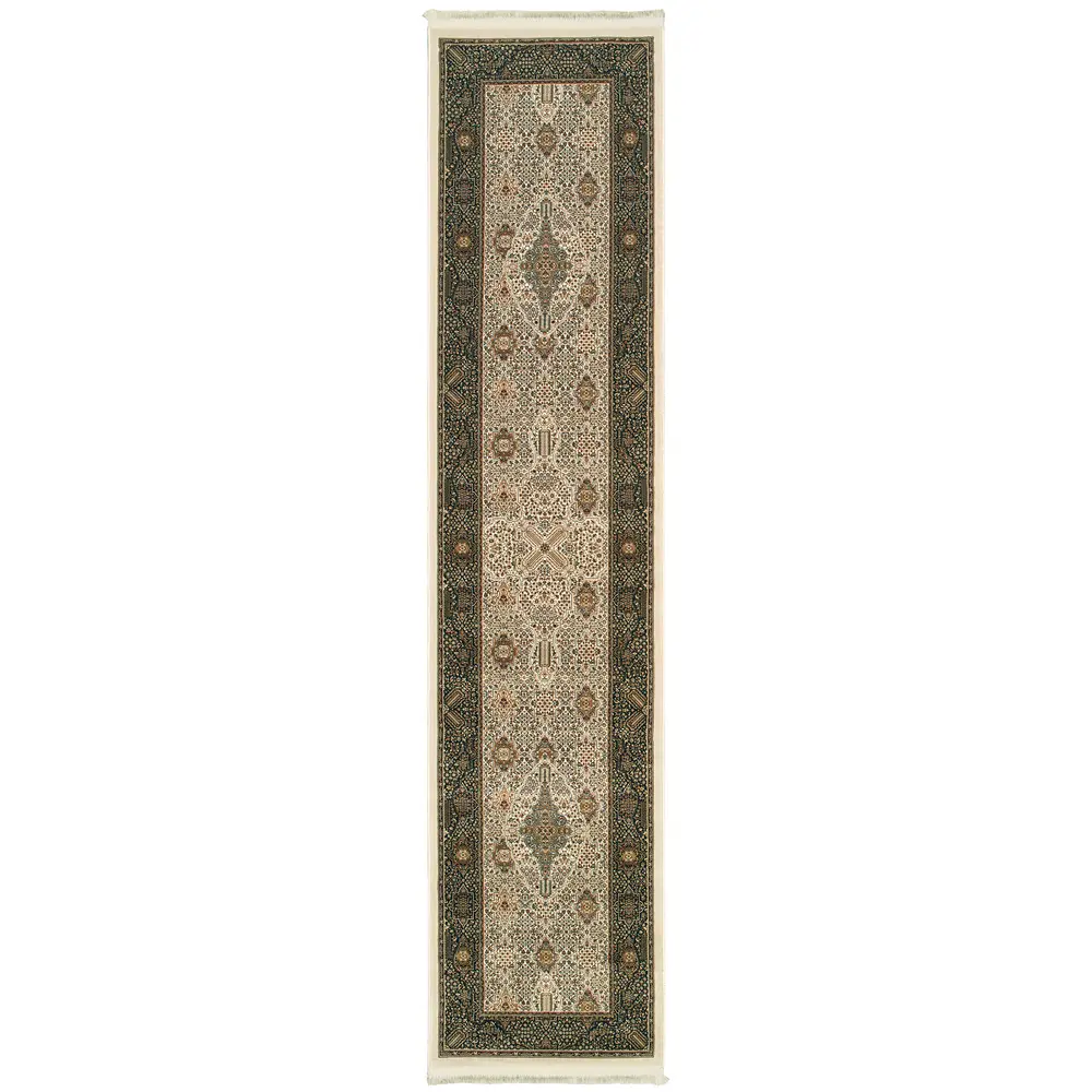 Masterpiece 1335I Ivory/ Dark Blue Indoor Area Rug - 2'3