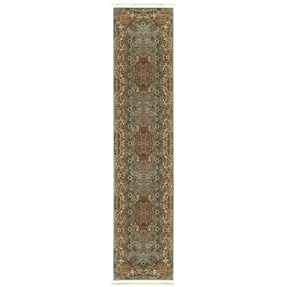 Masterpiece 502L2 Blue/ Gold Indoor Area Rug - 2'3