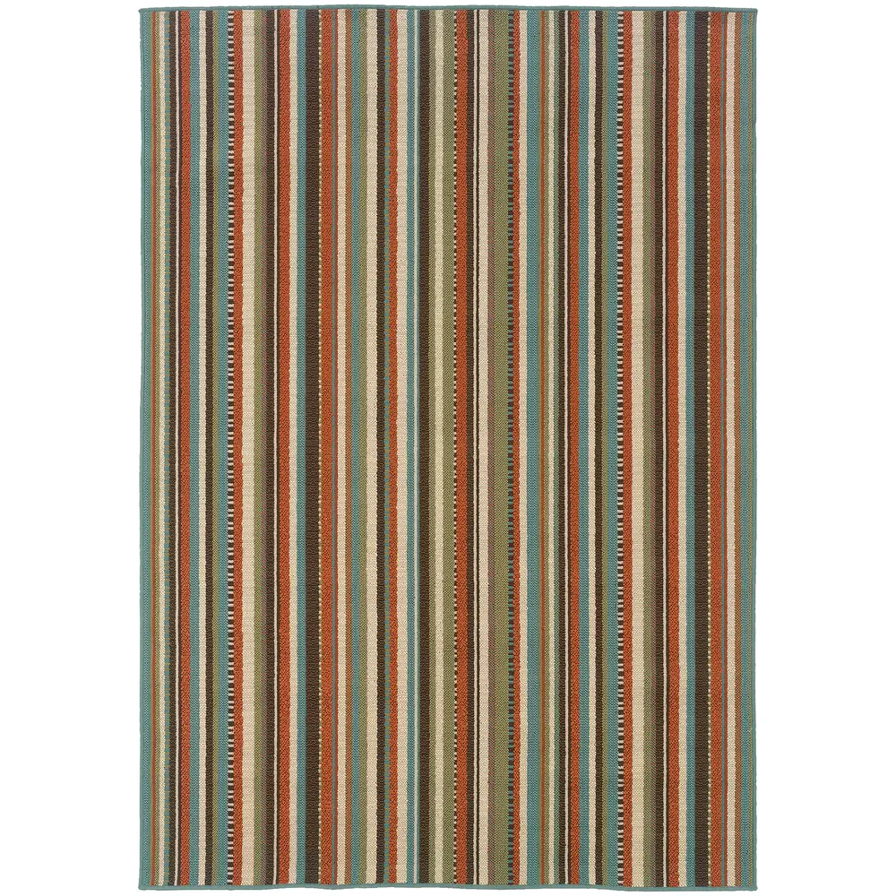 Montego 6996C Green/ Blue Indoor/Outdoor Area Rug - 5'3