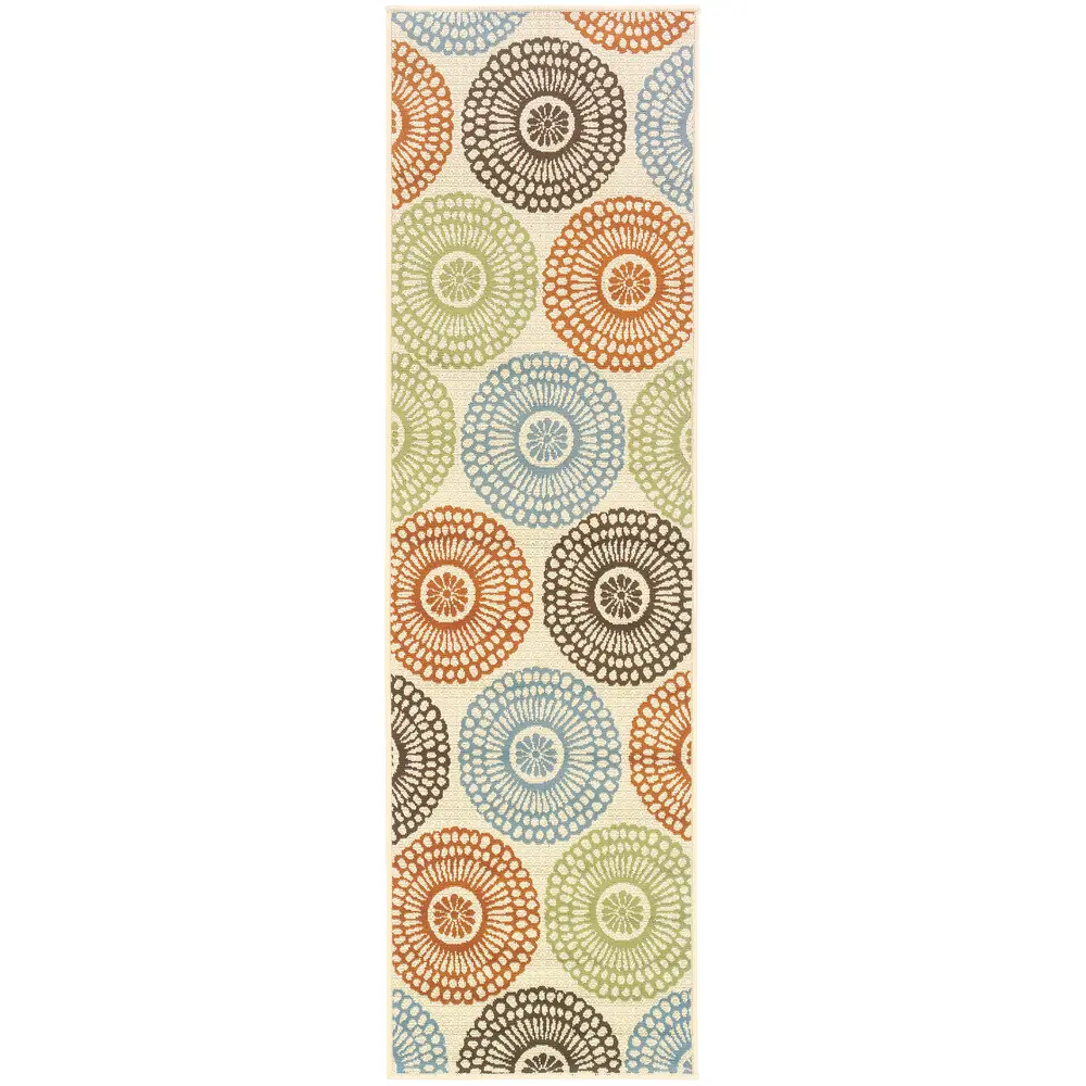 Montego 697J6 Beige/ Blue Indoor/Outdoor Area Rug - 2'3