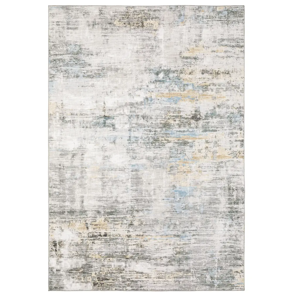 Myers Park MYP11 Grey/ Gold Indoor Area Rug - 7'8