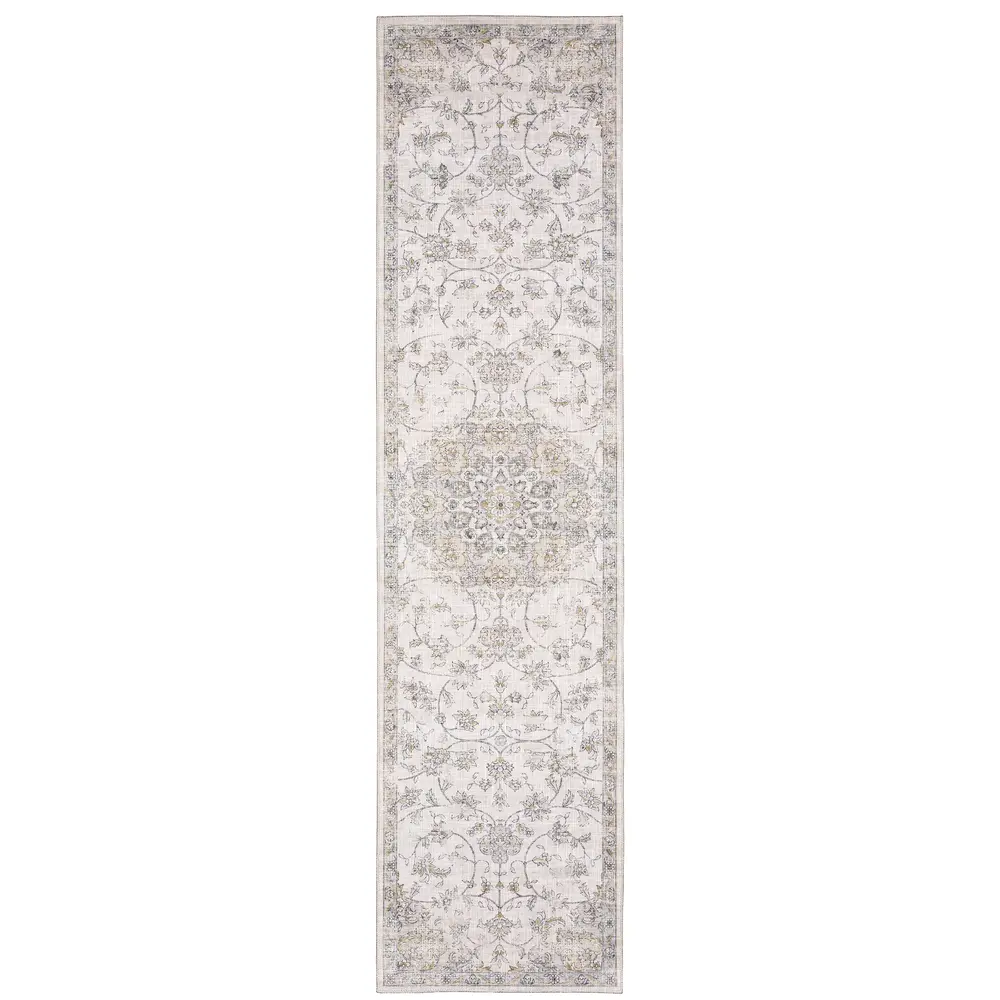 Myers Park MYP01 Beige/ Gold Indoor Area Rug - 2' x 8'