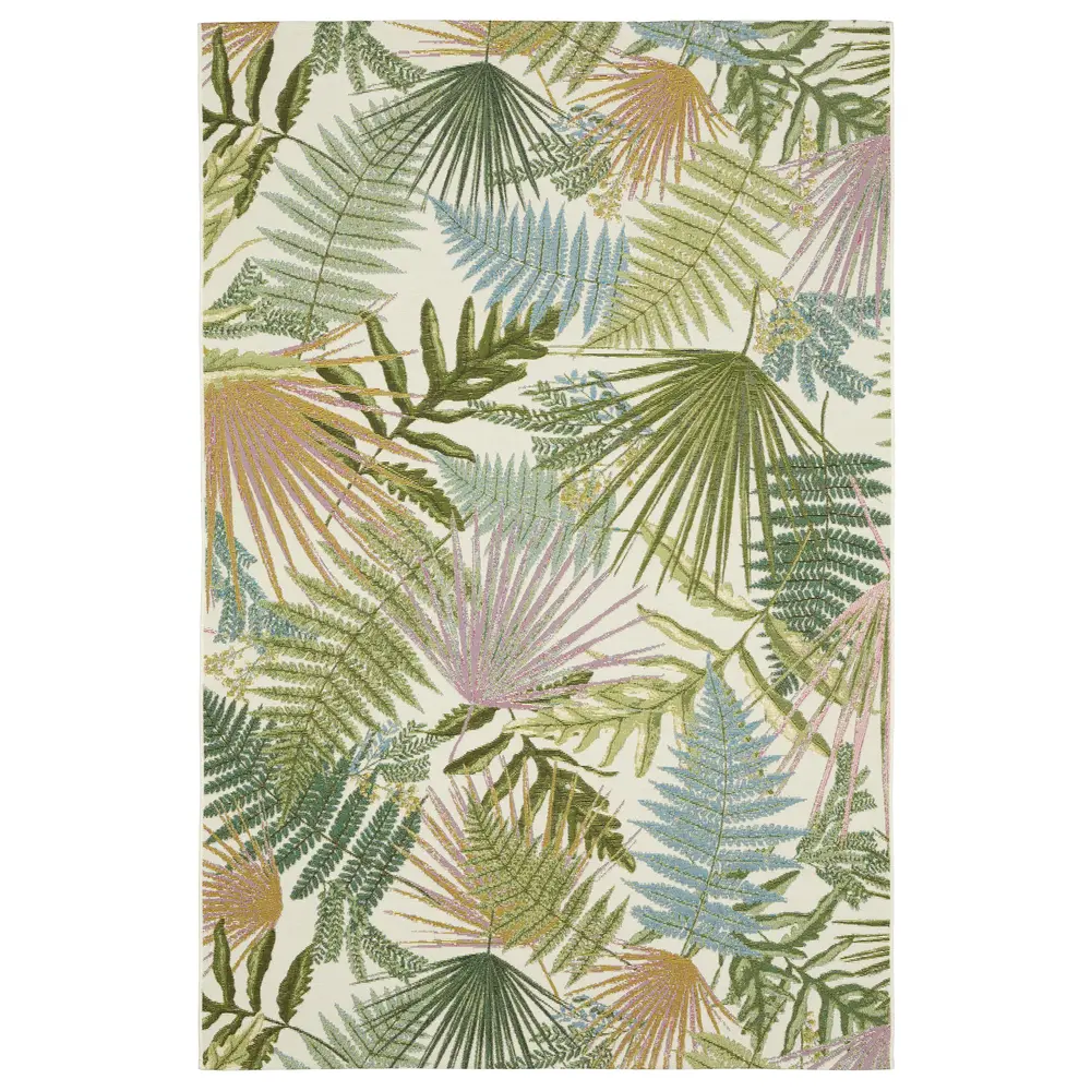 Naples 1091X Green/ Ivory Indoor/Outdoor Area Rug - 6'7