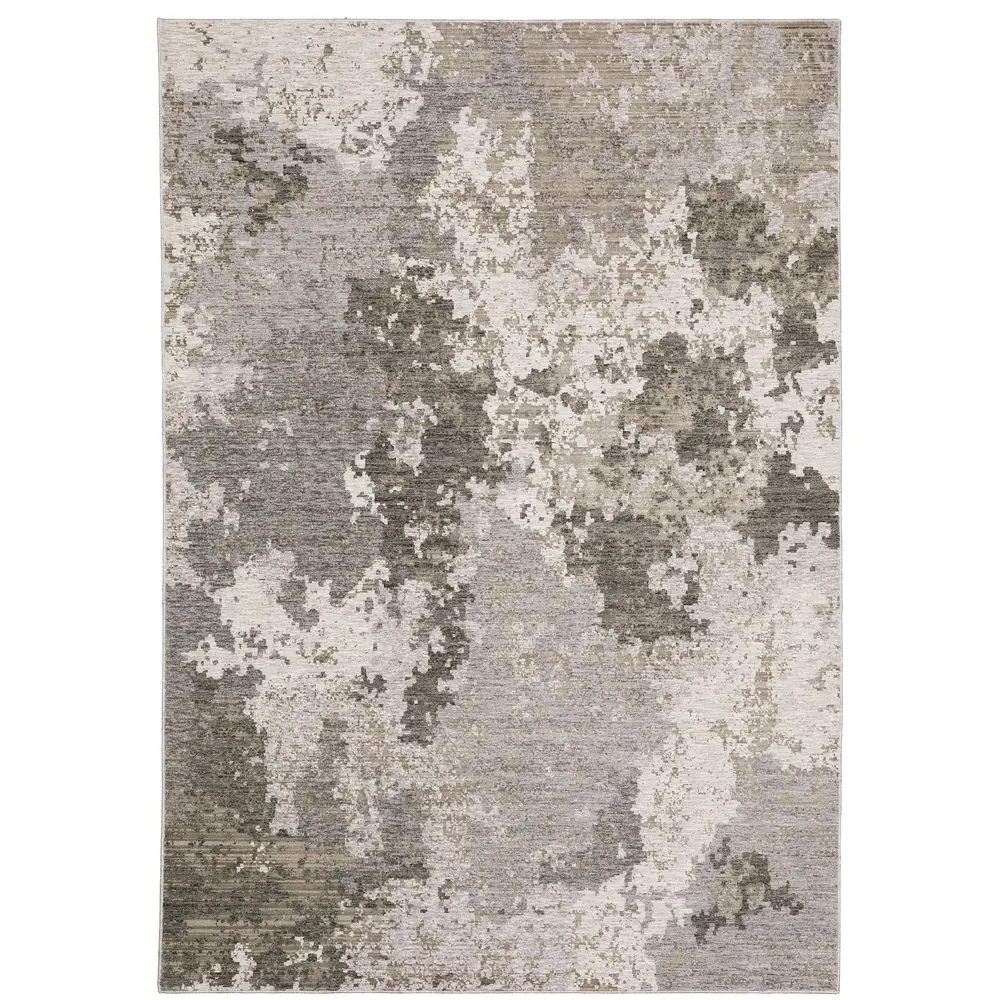 Nebulous 5091E Grey/ Ivory Indoor Area Rug - 5'3