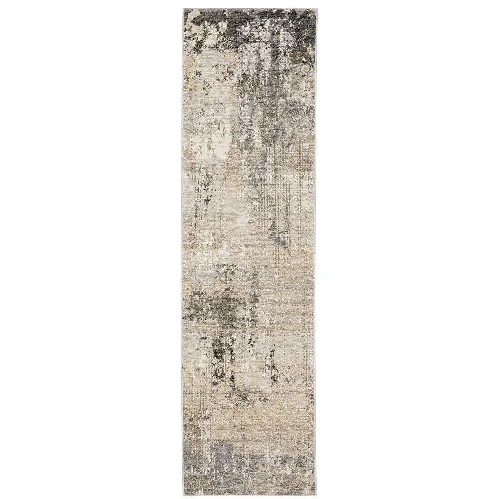 Nebulous 002X9 Beige/ Grey Indoor Area Rug - 2'3