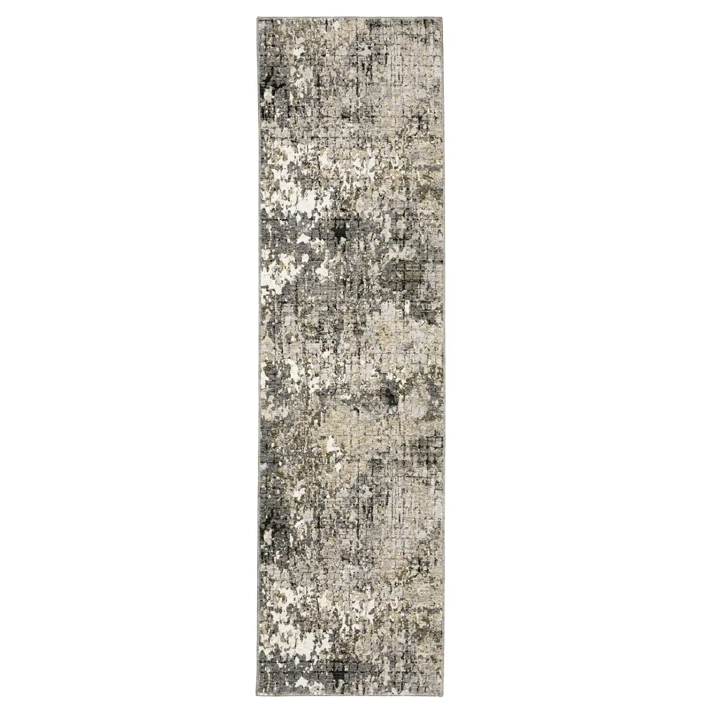 Nebulous 091D9 Grey/ Ivory Indoor Area Rug - 2'3