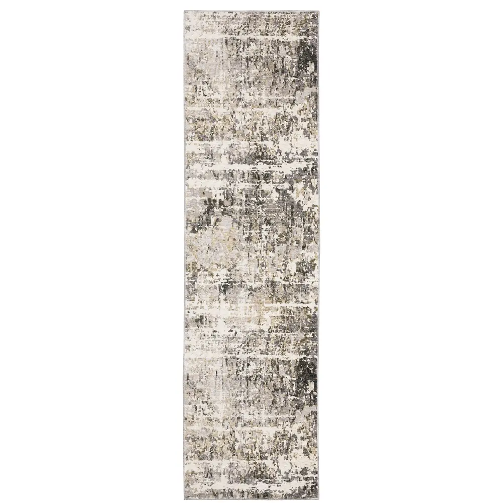 Nebulous 091L9 Grey/ Ivory Indoor Area Rug - 2'3