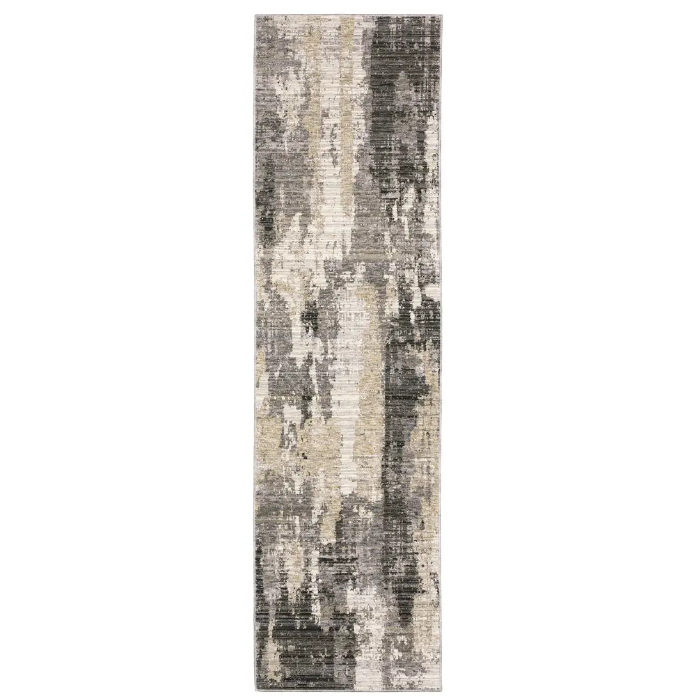 Nebulous 4151N Grey/ Beige Indoor Area Rug - 2'3
