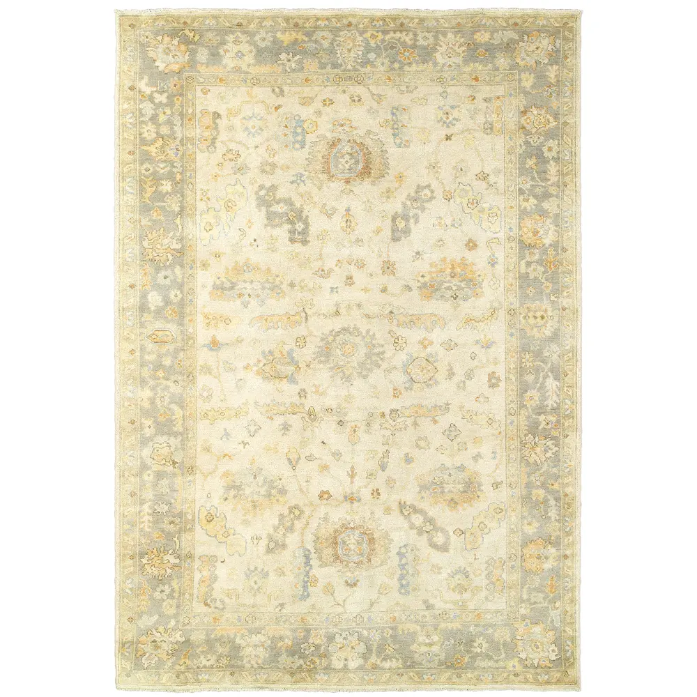 Palace 10307 Beige/ Grey Indoor Area Rug - 10' x 14'