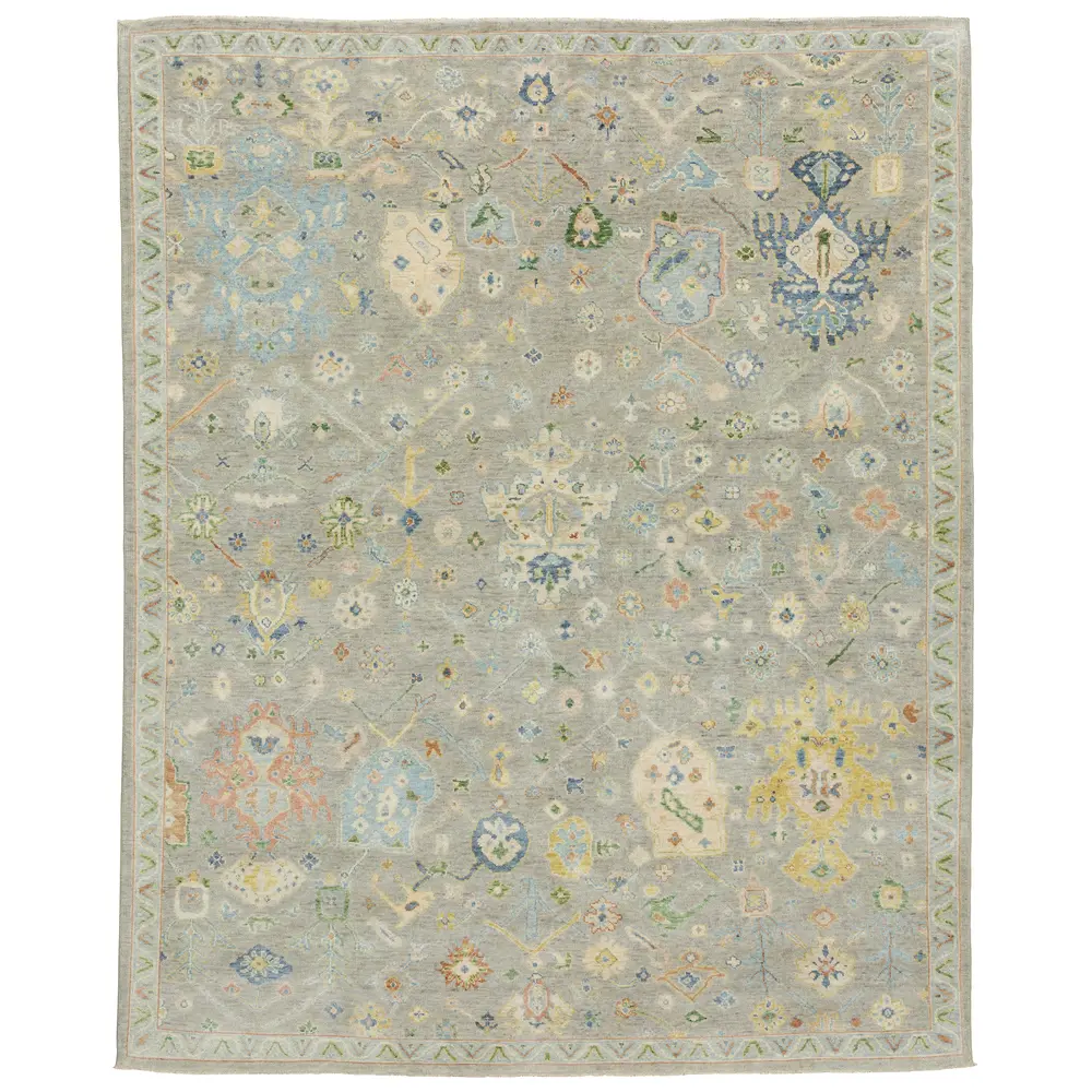 Palace 10309 Grey/ Multi Indoor Area Rug - 6' x 9'