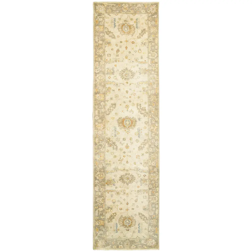 Palace 10307 Beige/ Grey Indoor Area Rug - 2'6