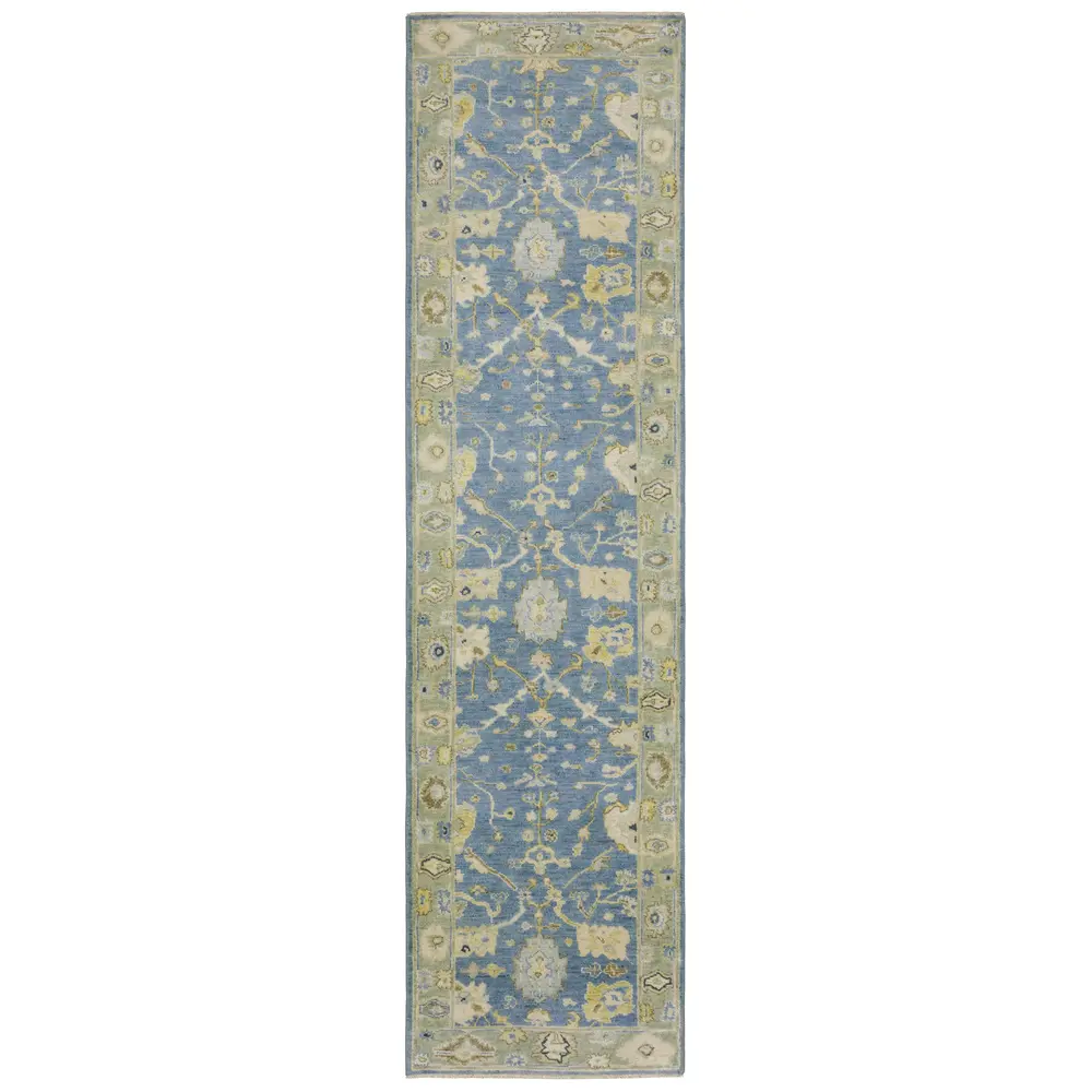Palace 10311 Blue/ Green Indoor Area Rug - 2'6