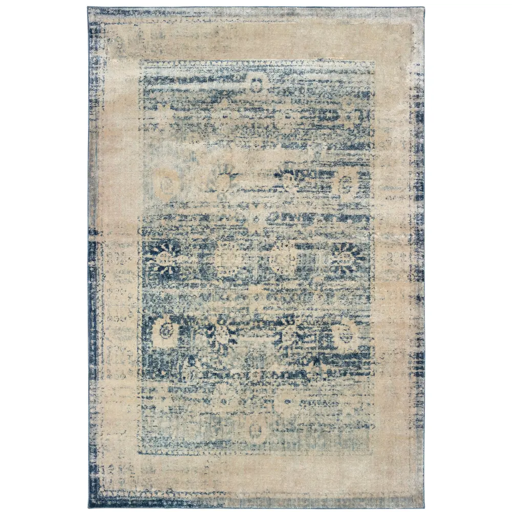 Pandora 1444H Ivory/ Blue Indoor Area Rug - 9'10