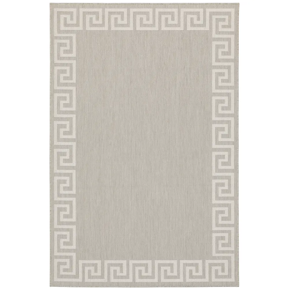 Portofino 6560D Grey/ Ivory Indoor/Outdoor Area Rug - 5'3