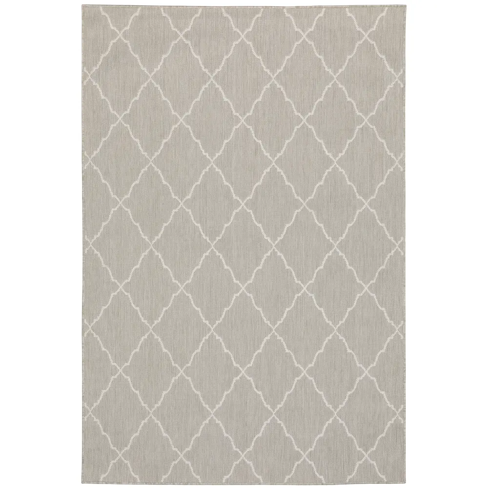 Portofino 7225H Grey/ Ivory Indoor/Outdoor Area Rug - 3'3
