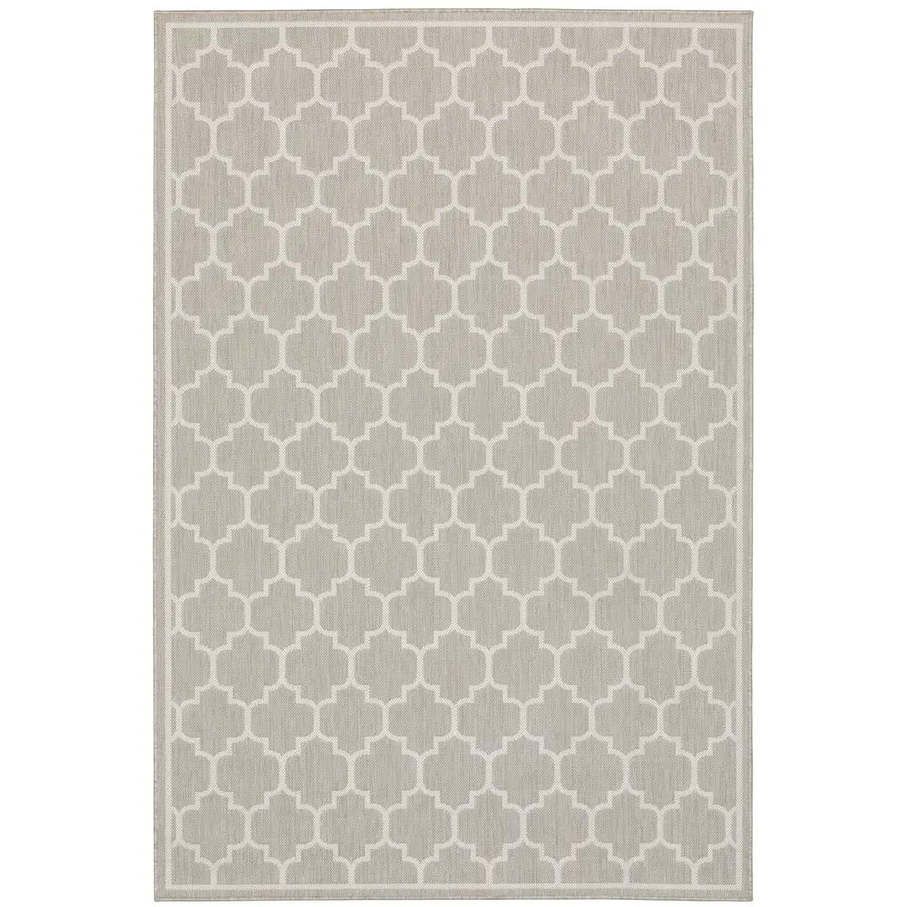 Portofino 1636H Grey/ Ivory Indoor/Outdoor Area Rug - 3'3