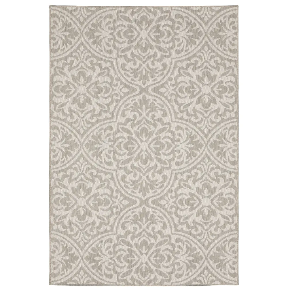 Portofino 1831H Grey/ Ivory Indoor/Outdoor Area Rug - 5'3