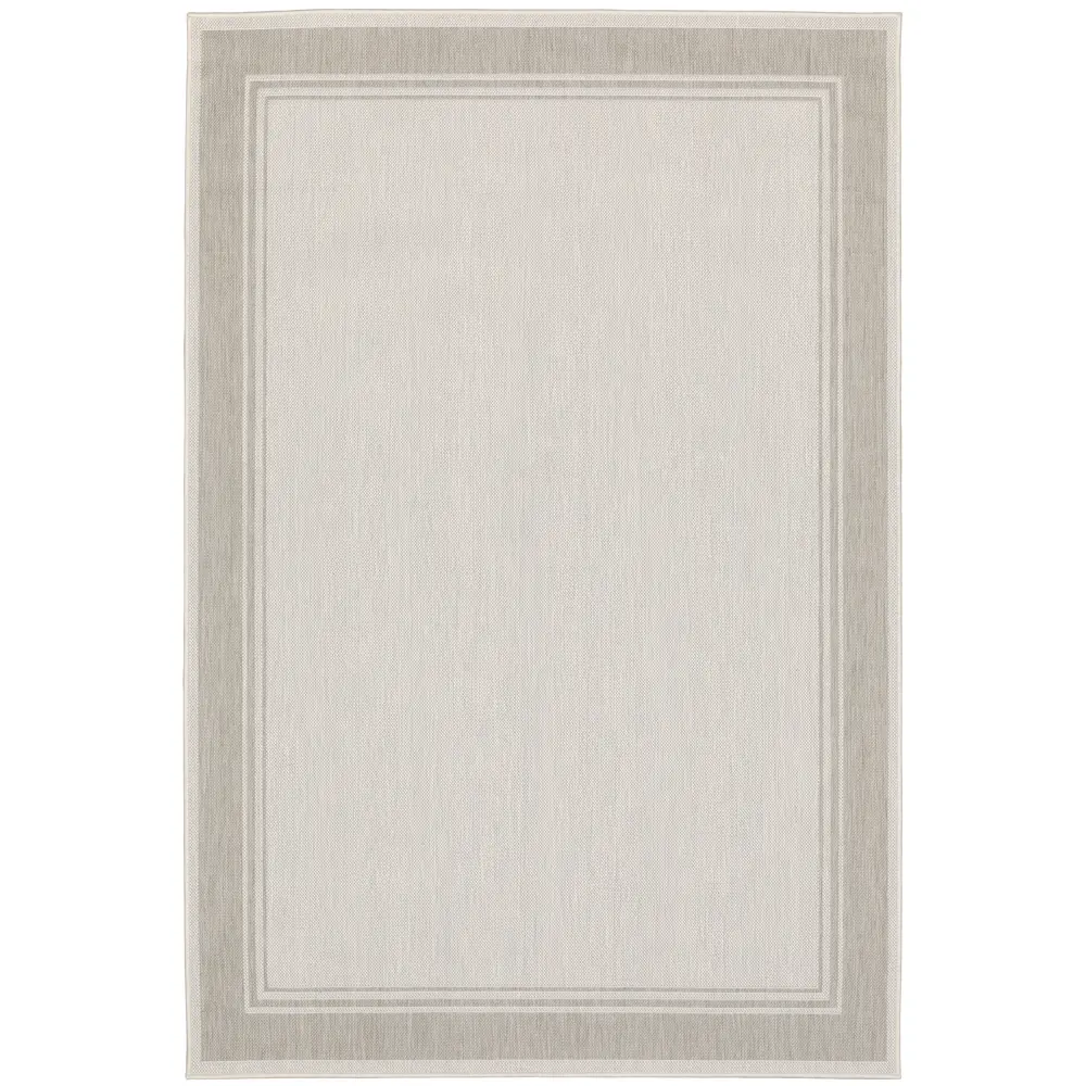 Portofino 6765W Ivory/ Grey Indoor/Outdoor Area Rug - 3'3