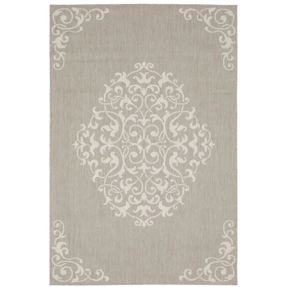 Portofino 6649W Taupe/ Ivory Indoor/Outdoor Area Rug - 6'7
