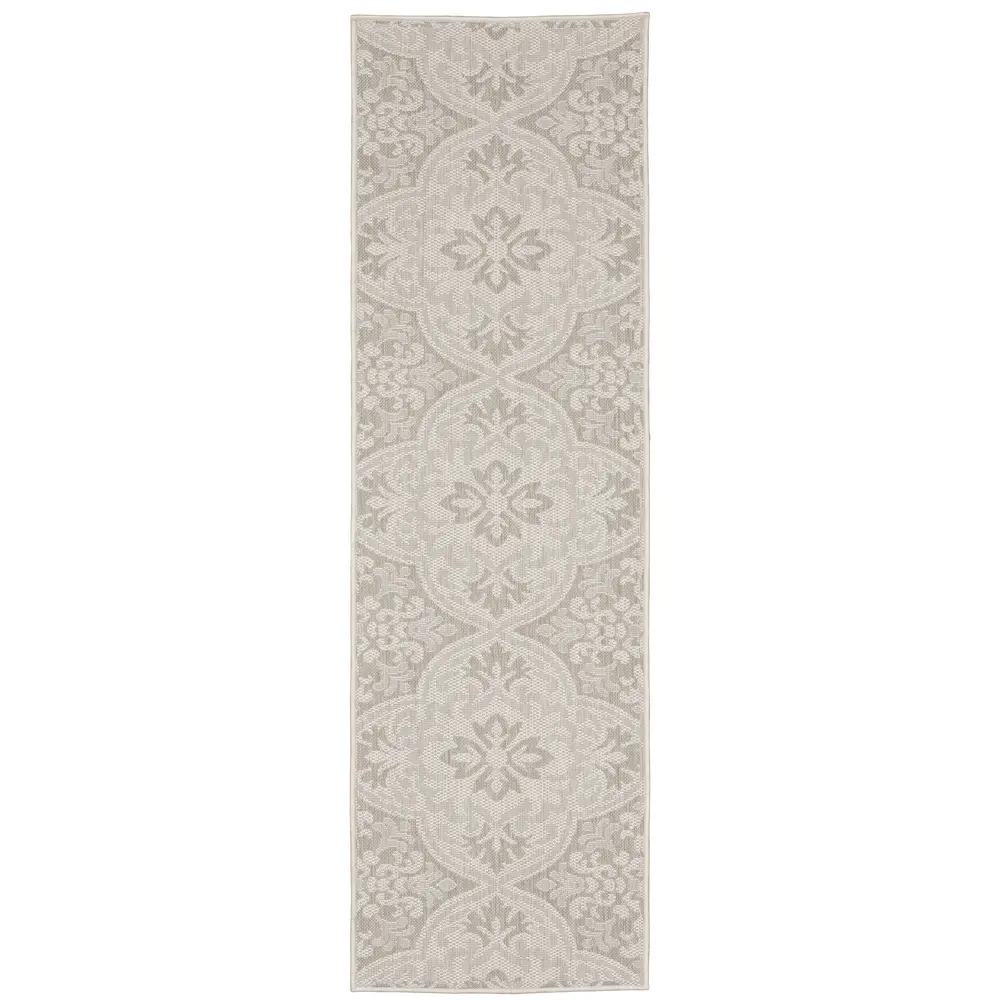 Portofino 2805W Ivory/ Grey Indoor/Outdoor Area Rug - 1'10