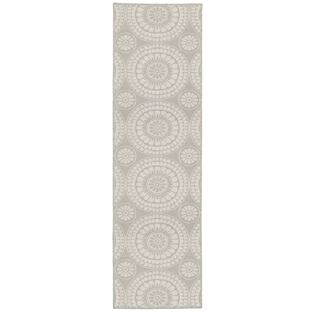Portofino 1832H Grey/ Ivory Indoor/Outdoor Area Rug - 1'10