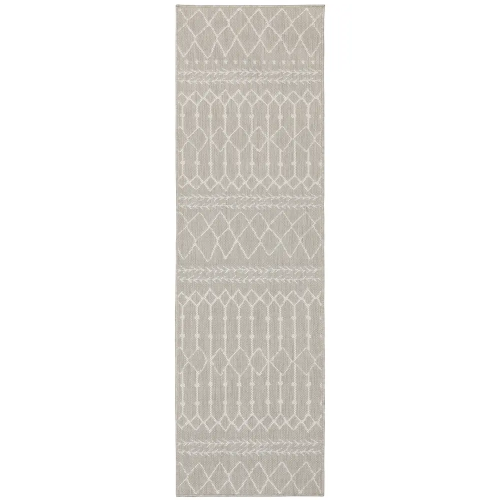 Portofino 670H4 Grey/ Ivory Indoor/Outdoor Area Rug - 1'10