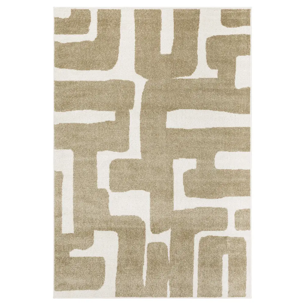 Quinn QUI09 Beige/ Ivory Indoor Area Rug - 5'3