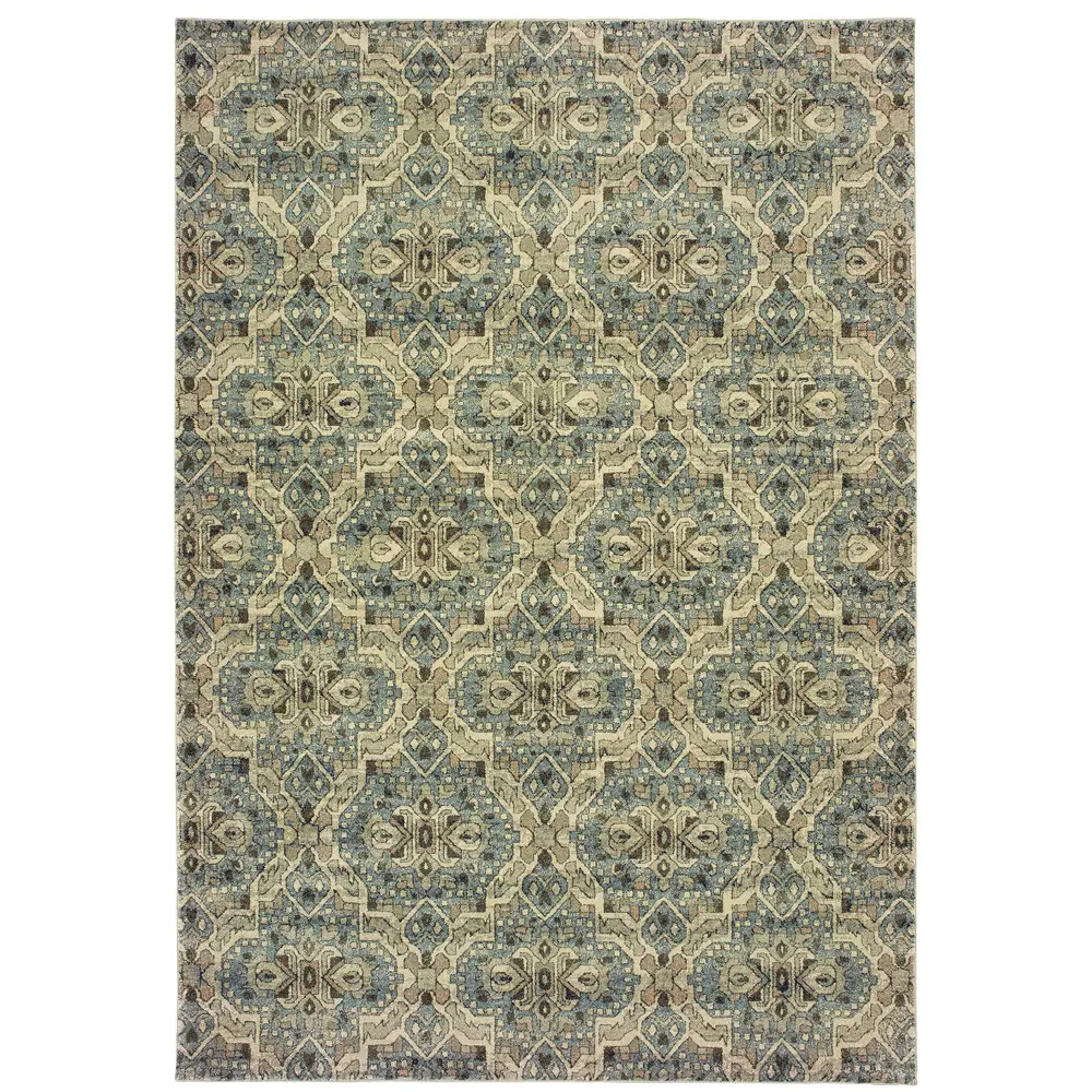 Raleigh 4927L Ivory/ Blue Indoor Area Rug - 9'10