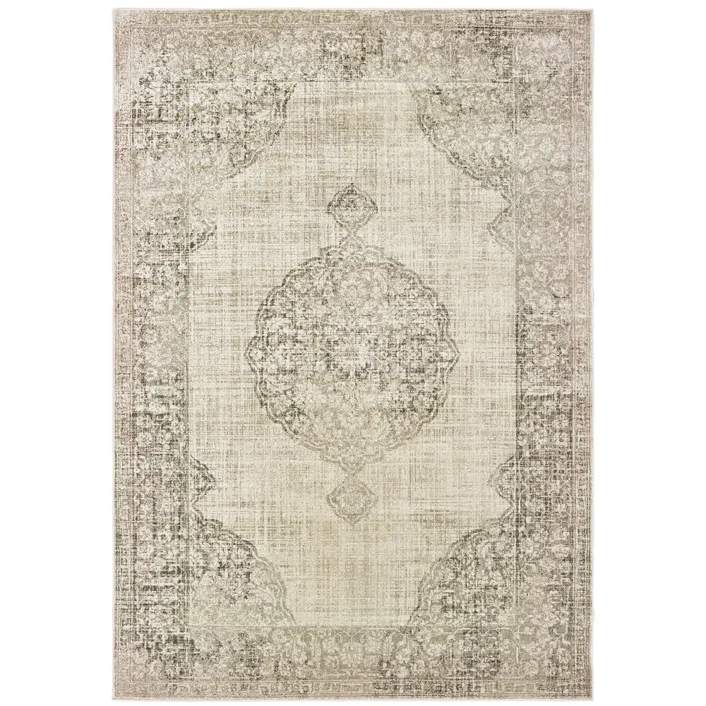 Raleigh 099D5 Ivory/ Grey Indoor Area Rug - 9'10