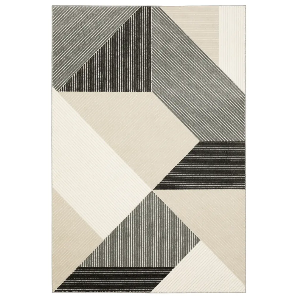 Raylan RAY07 Ivory/ Black Indoor Area Rug - 9'10