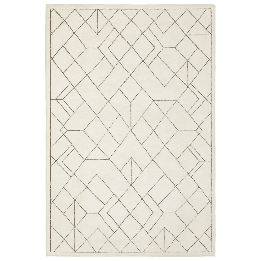 Raylan RAY06 Ivory/ Taupe Indoor Area Rug - 9'10