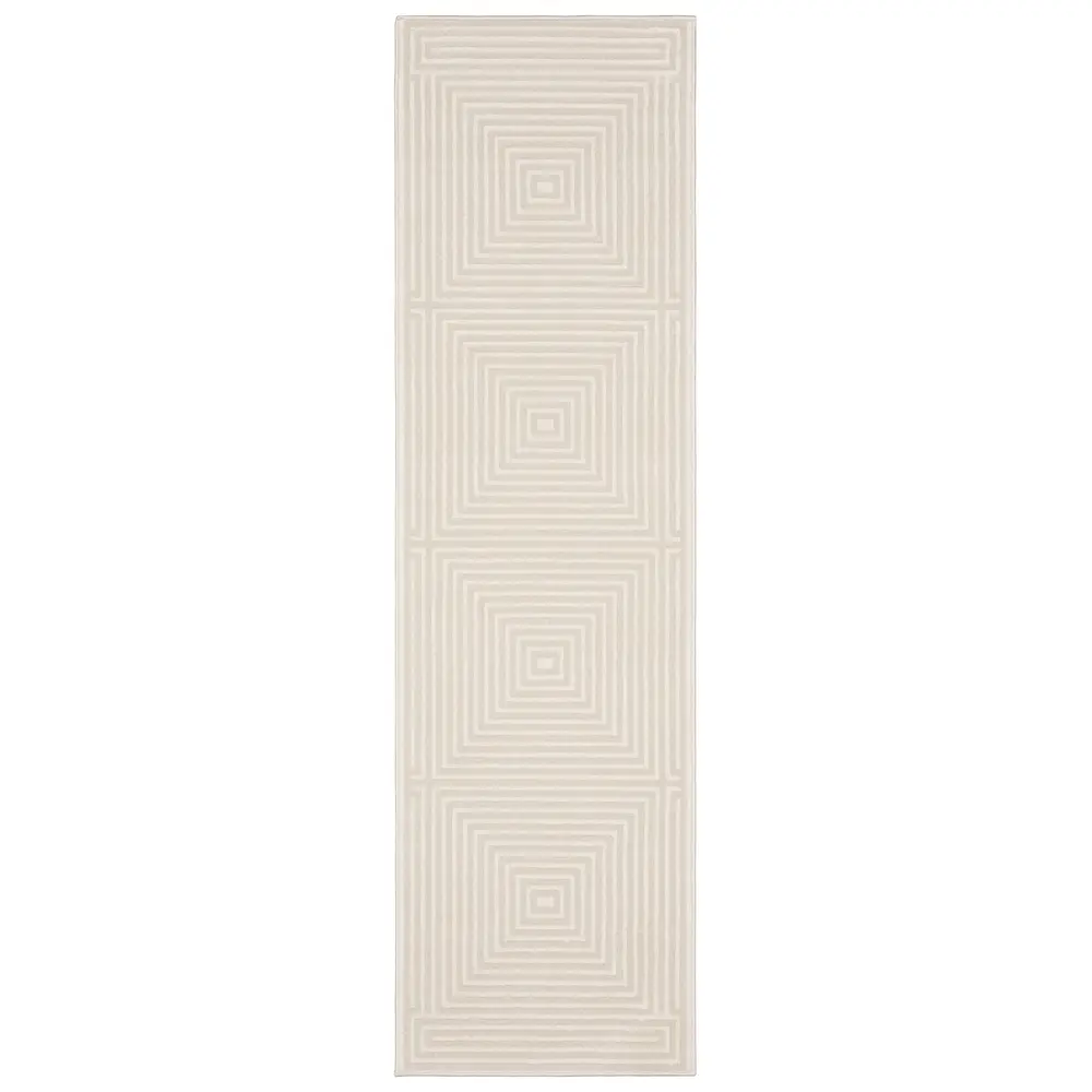Raylan RAY04 Ivory/ Beige Indoor Area Rug - 2'3