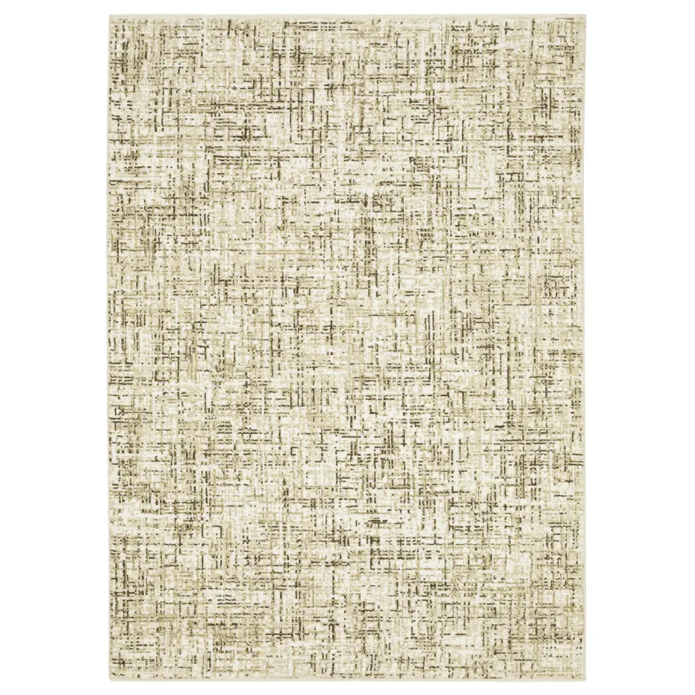 Reed RE03A Ivory/ Brown Indoor Area Rug - 3'3