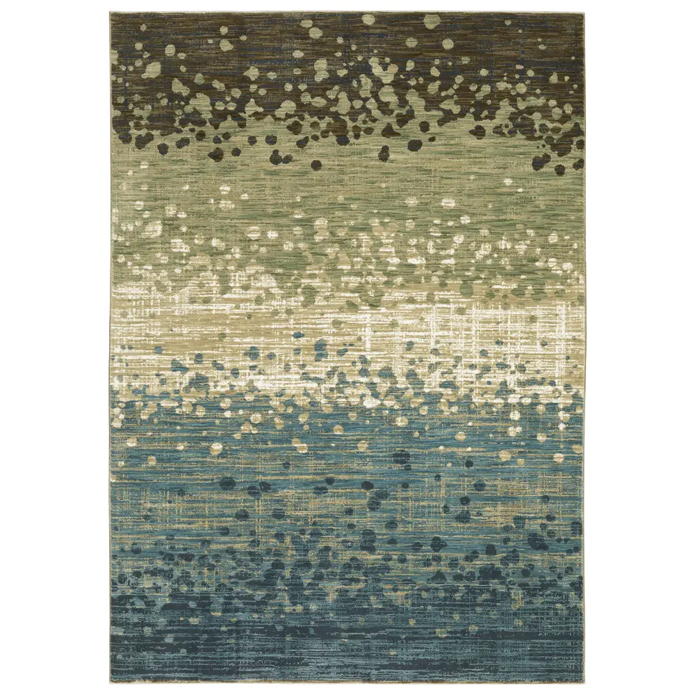 Reed RE08A Blue/ Brown Indoor Area Rug - 6'7