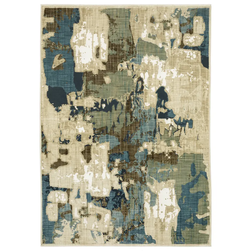 Reed RE11Q Beige/ Multi Indoor Area Rug - 6'7