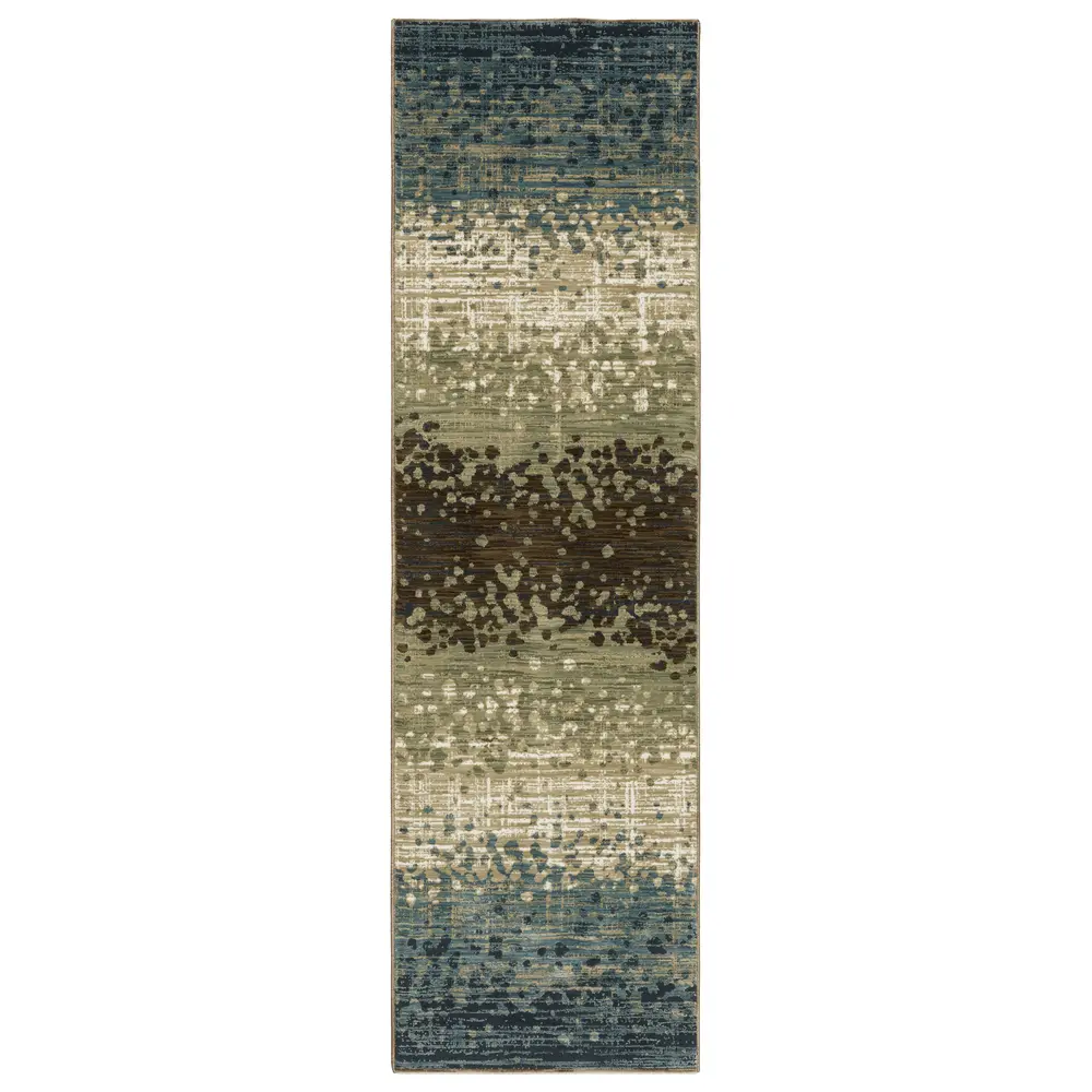 Reed RE08A Blue/ Brown Indoor Area Rug - 2'3