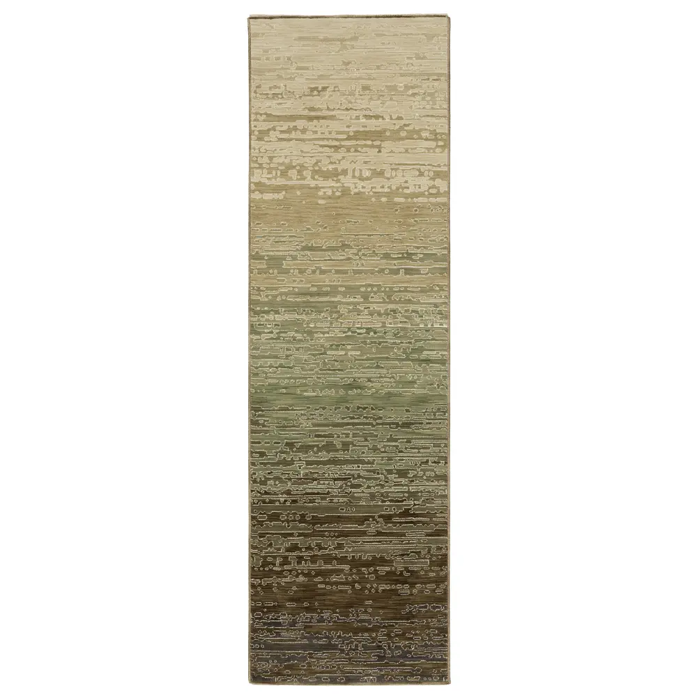 Reed RE09A Brown/ Green Indoor Area Rug - 2'3