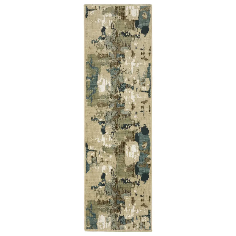 Reed RE11Q Beige/ Multi Indoor Area Rug - 2'3