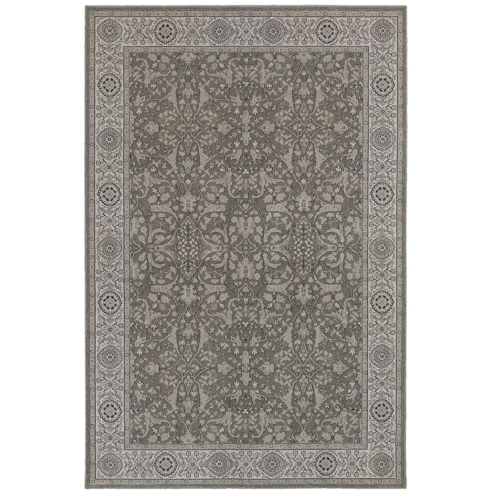 Richmond 001E3 Grey/ Ivory Indoor Area Rug - 12' x 15'