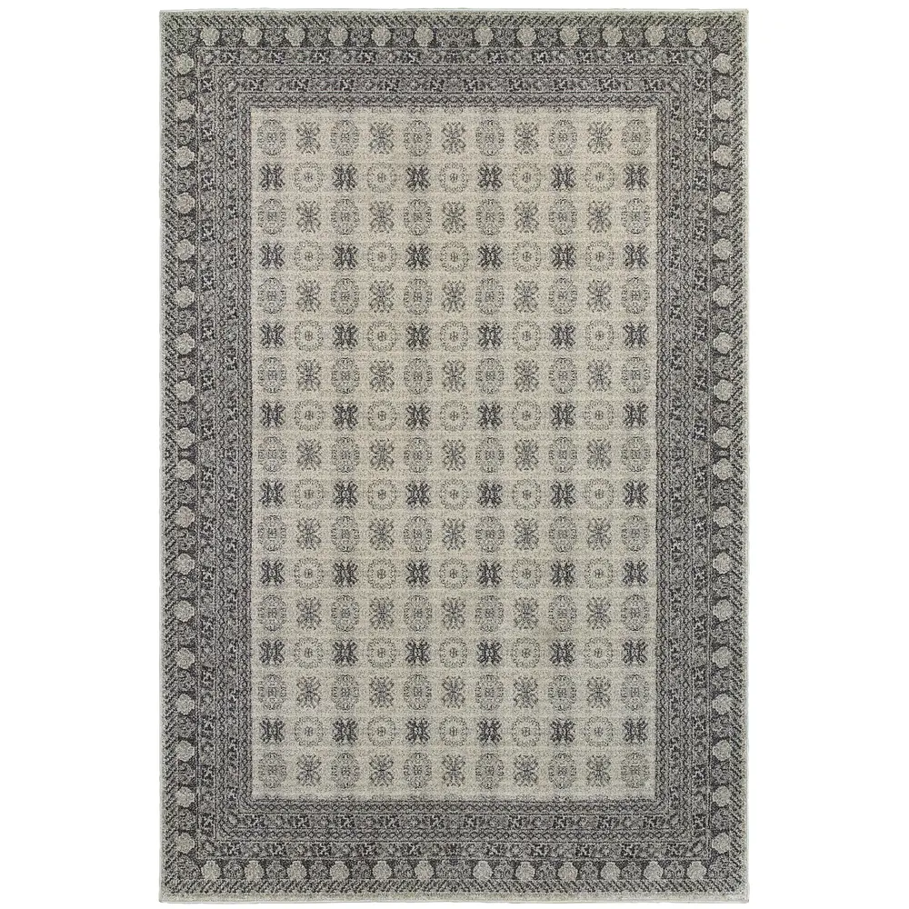 Richmond 4440S Ivory/ Grey Indoor Area Rug - 12' x 15'