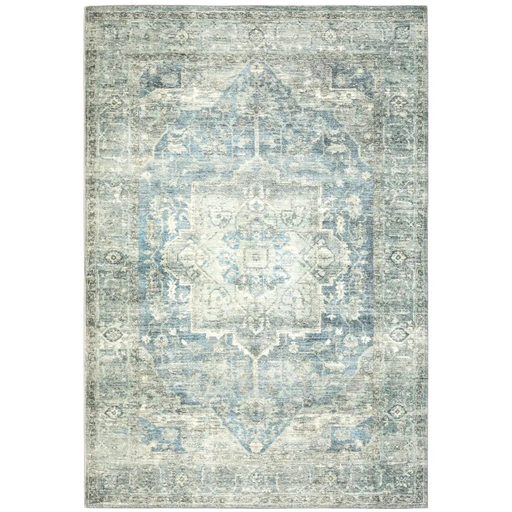 Savoy 28102 Grey/ Blue Indoor Area Rug - 7'5