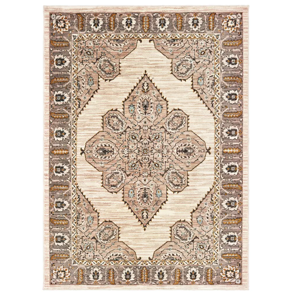 Sedona 9588D Ivory/ Gold Indoor Area Rug - 9'10