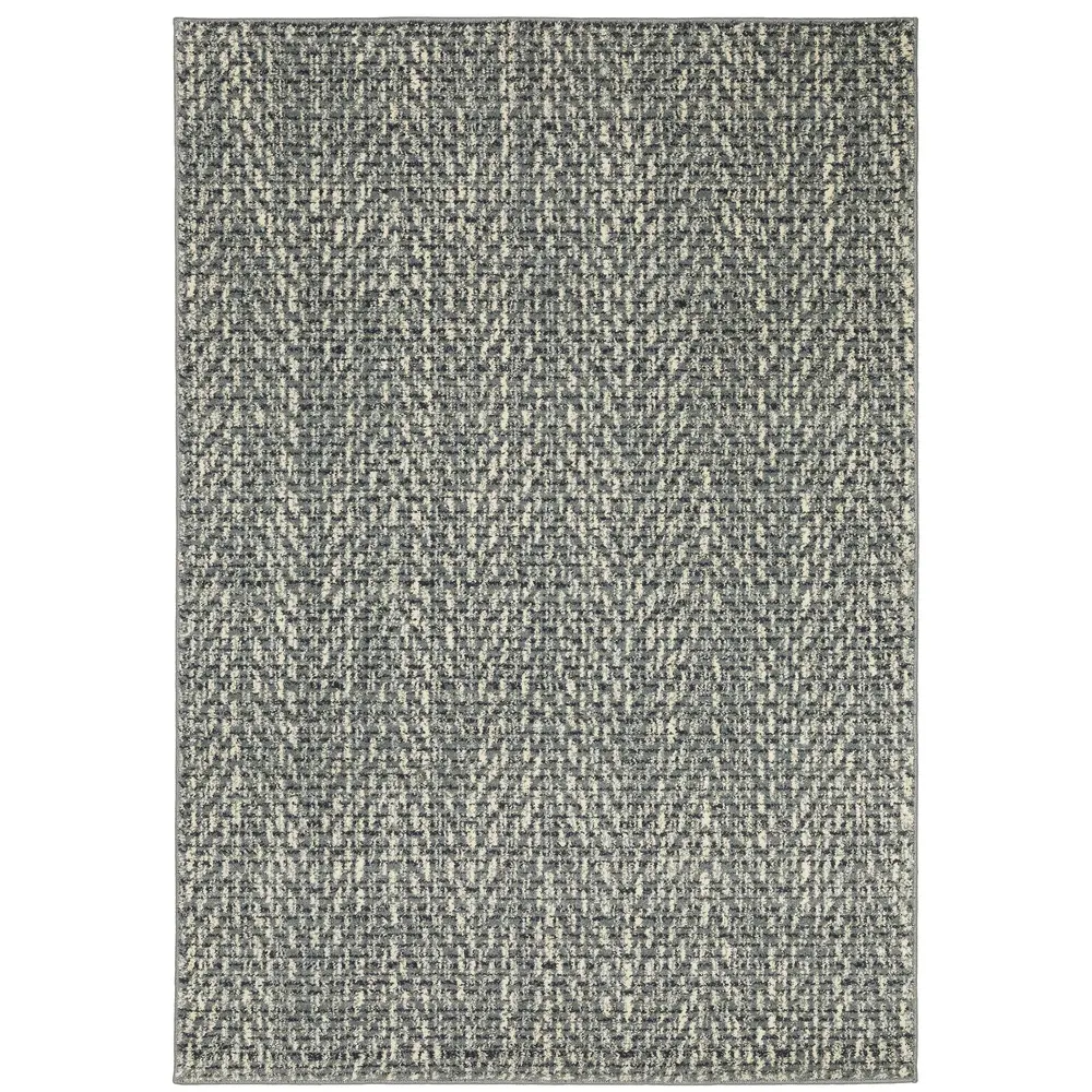 Seneca SE02A Blue/ Ivory Indoor Area Rug - 9'10