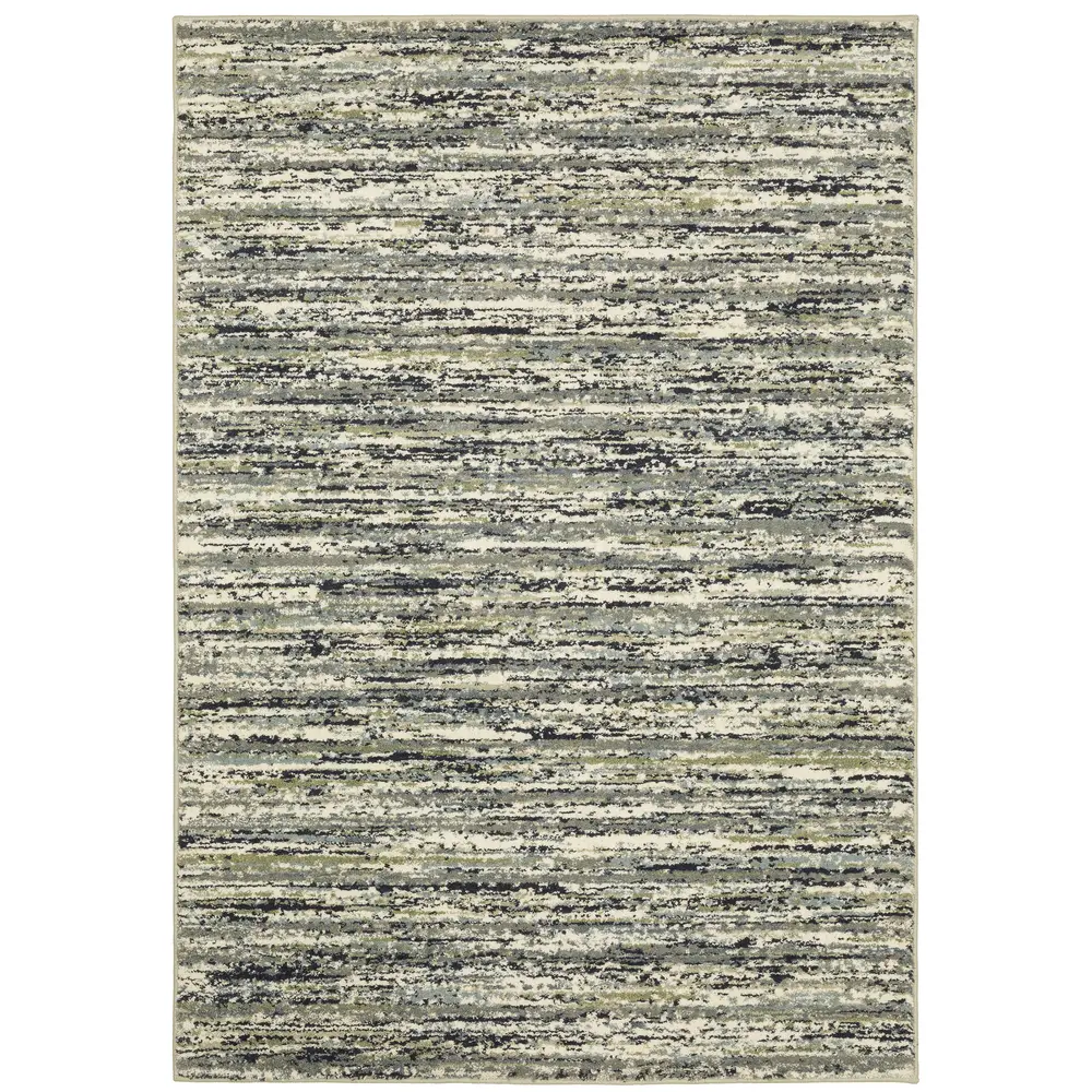 Seneca SE04A Blue/ Green Indoor Area Rug - 9'10