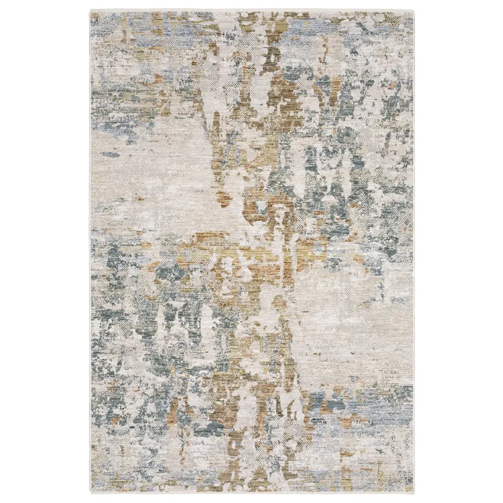 Soho SOH08 Beige/ Rust Indoor Area Rug - 5'3