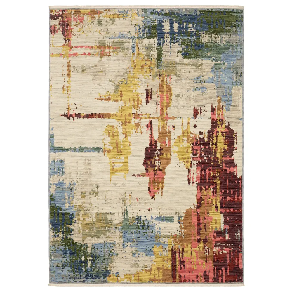 Soleri SOL01 Beige/ Multi Indoor Area Rug - 9'10