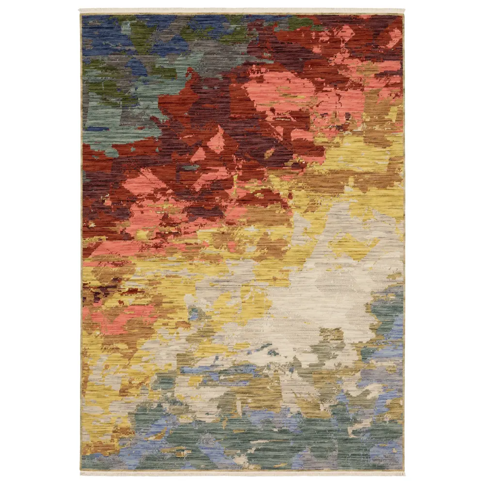 Soleri SOL04 Beige/ Multi Indoor Area Rug - 5'3
